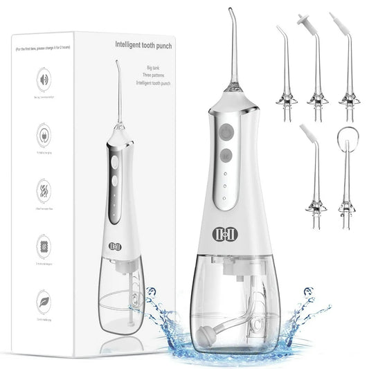 Ultimate Cordless Water Flosser: Rechargeable, Waterproof, 3 Modes, 5 Jet Tips - Perfect for Home Dental Care!